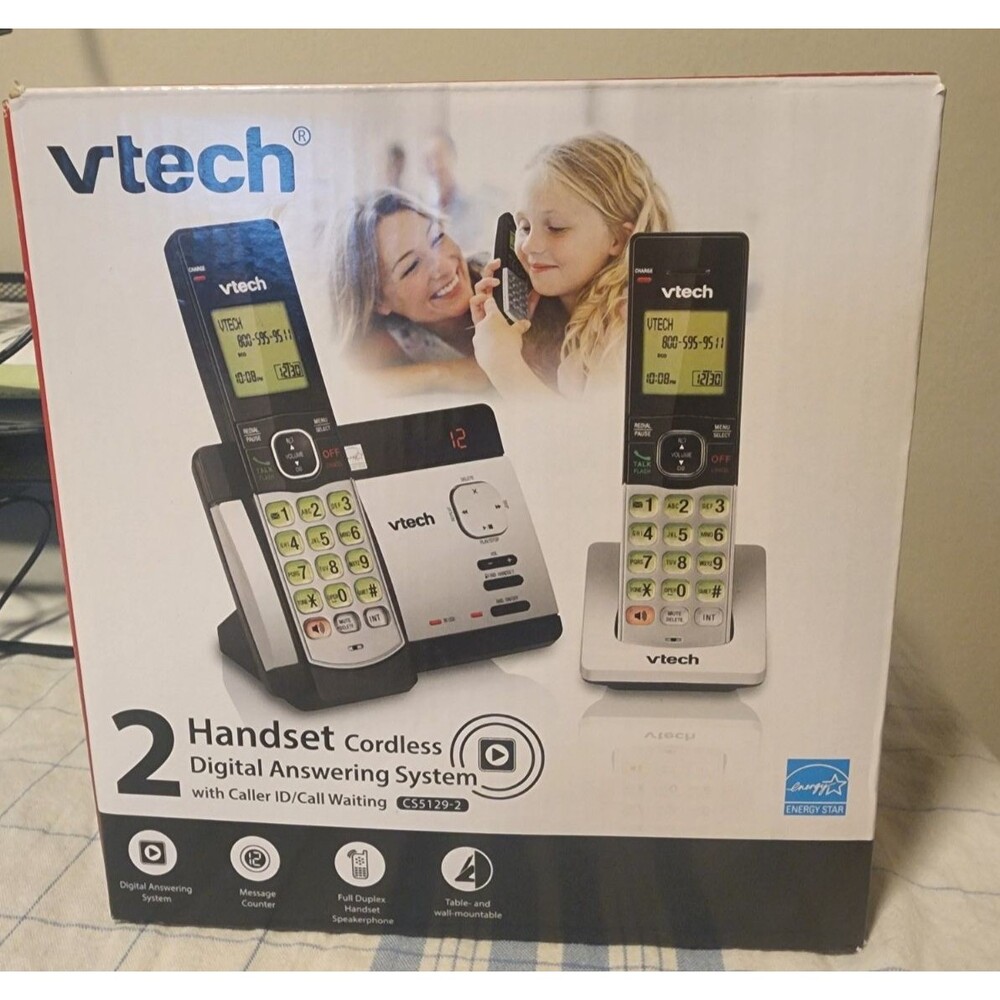 VTech 2 Handset Phone System w Digital Answering System & Caller ID/Call Waiting